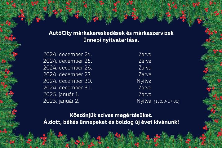 AutóCity ünnepi nyitatartás